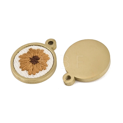 304 Stainless Steel & Embroidered Pendants SA-CBA1ED9-04G-02-1