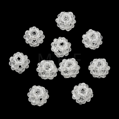 Natural Quartz Crystal Rock Crystal Woven Beads GG-CBA2E9C-F32-02-1