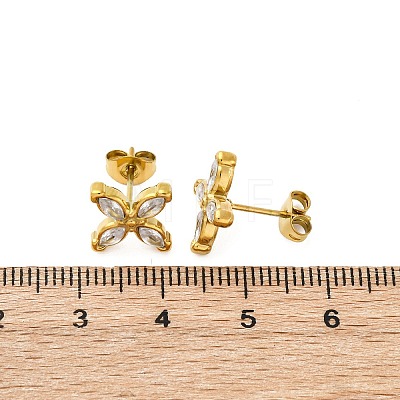 304 Stainless Steel Stud Earrings EJEW-C135-01G-06-1