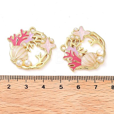 Rack Plating Alloy Enamel Pendants FIND-Q099-08B-02-1