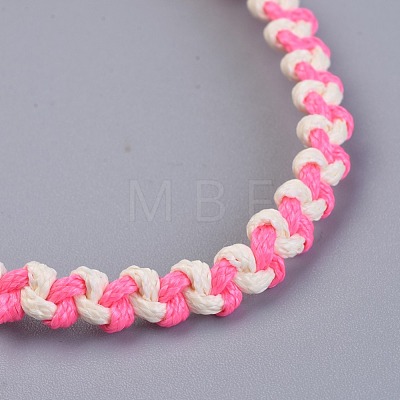 Waxed Polyester Cord Braided Bead Bracelets BJEW-JB04341-04-1