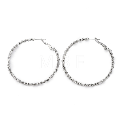 304 Stainless Steel Hoop Earrings EJEW-S250-02B-P-1