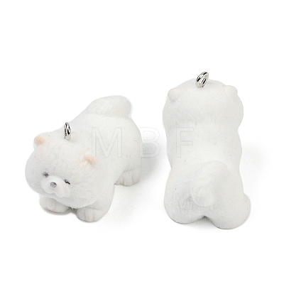 Flocky Resin Pendants FIND-A052-07J-1