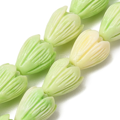 Synthetic Coral Dyed Carved Beads Strands SH-CBAE713-05C-1
