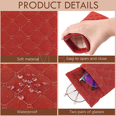1Pc PU Imitation Leather Eyeglass Cases AJEW-CN0007-66A-1