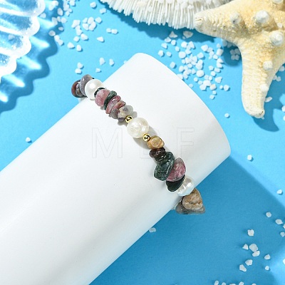 Brass Enamel Fish Charm Bracelets BJEW-JB14062-03-1