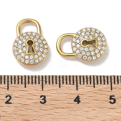 304 Stainless Steel Micro Pave Clear Cubic Zirconia Pendants STAS-K295-48C-G-1