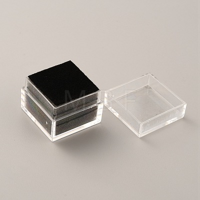 Square Transparent Plastic Loose Diamond Box CON-WH0084-52B-1