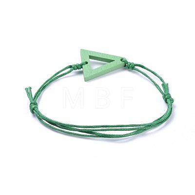 Adjustable Waxed Cotton Cord Bracelets BJEW-JB04292-02-1