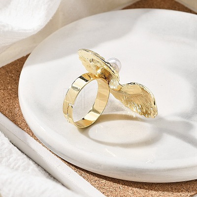 Conch Alloy Adjustable Rings for Women RJEW-B108-03KCG-1