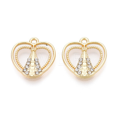 Alloy Rhinestone Pendants FIND-N008-29KCG-1
