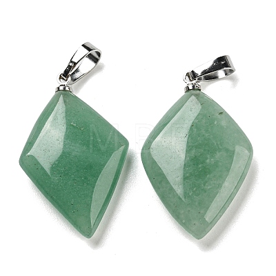 Natural Green Aventurine Pendants G-C066-03F-1