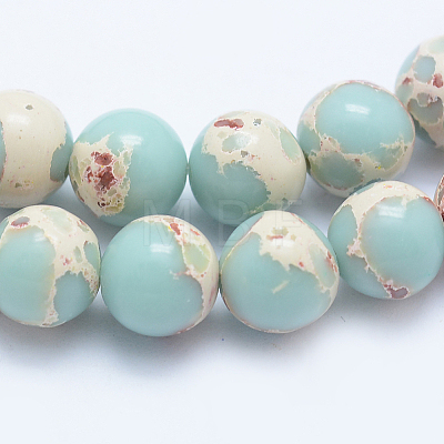 Synthetic Imperial Jasper Beads Strands G-F531-14mm-H03-1