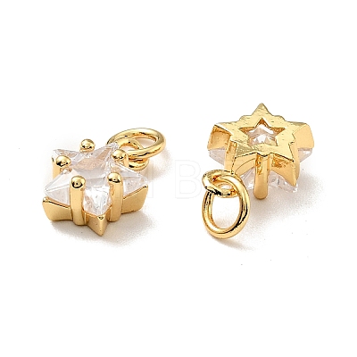 Eco-friendly Brass Micro Pave Cubic Zirconia Pendants X1-KK-D080-44G-01-1
