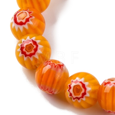 Handmade Millefiori Lampwork Beads Strands LAMP-G164-05D-1