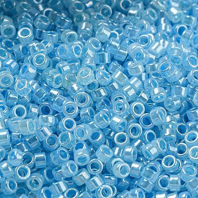 Electroplate Transparent Glass Seed Beads SEED-S042-16A-02-1