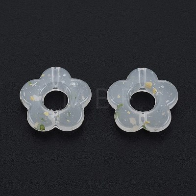 Marbled Stone Style Opaque Acrylic Beads LS-OACR-G009-06E-1
