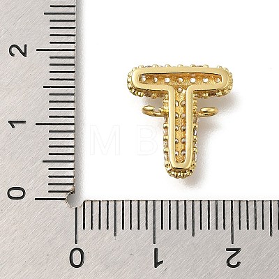 Brass Micro Pave Cubic Zirconia Links KK-I717-04T-1