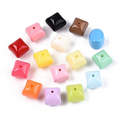 Baking Paint Opaque Acrylic Beads OACR-N142-05-1