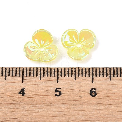UV Plating Opaque Acrylic Bead Cap OACR-K001-44K-1