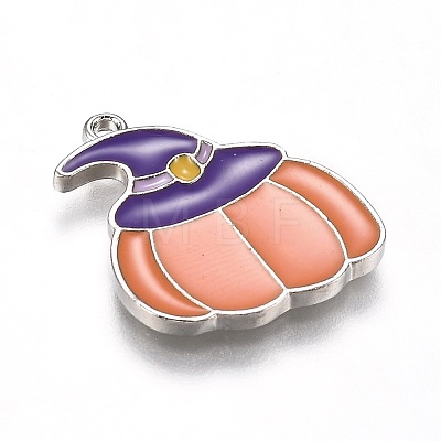 Halloween Theme Alloy Enamel Pendants ENAM-J649-07P-1