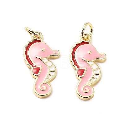 Brass Enamel Pendants KK-L237-027G-01-1