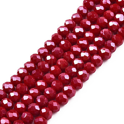 Electroplate Glass Beads Strands EGLA-A034-P10mm-A22-1