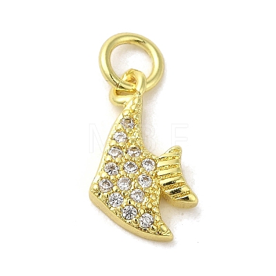 Real 18K Gold Plated Brass Pave Cubic Zirconia Pendants KK-M283-12A-01-1