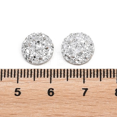 Resin Imitation Druzy Quartz Cabochons RESI-E013-03F-10MM-1-1