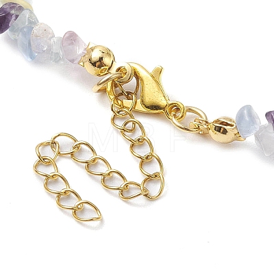 Natural Fluorite Anklets AJEW-AN00592-02-1