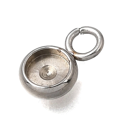 304 Stainless Steel Pendant Cabochon Settings STAS-F365-02A-P-1