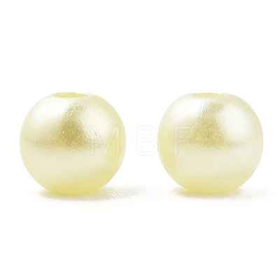 Spray Painted ABS Plastic Imitation Pearl Beads OACR-T015-05A-20-1