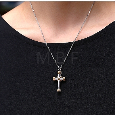 Stainless Steel Cross Pendant Necklaces TQ9204-1-1