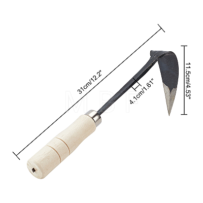 Stell Hoe with Wooden Handle TOOL-WH0128-10-1