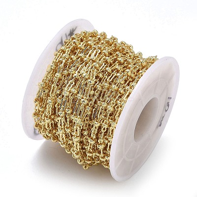 Brass Wavy Rectangle Link Chains CHC-H116-03G-1