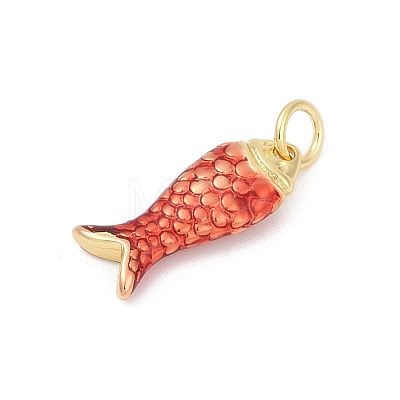 Brass Enamel Pendants KK-U062-22G-02-1