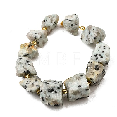 Raw Rough Natural Seaame Jasper Beads Strands G-Z087-B03-1