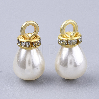 High Luster ABS Plastic Imitation Pearl Pendants X-RB-T011-03A-G-1