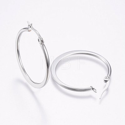 Tarnish Resistant 304 Stainless Steel Hoop Earrings EJEW-F105-21P-1