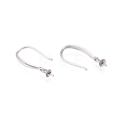 Anti-Tarnish Rhodium Plated 925 Sterling Silver Earring Hooks STER-N016-27P-1