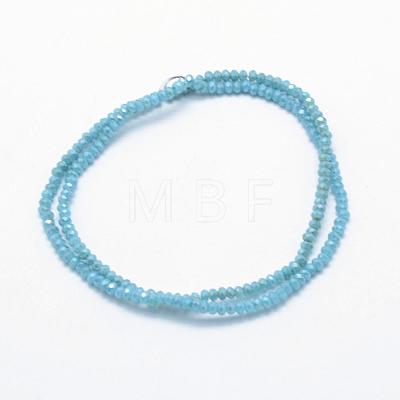Electroplate Opaque Glass Beads Strands EGLA-J144-PL-B05-1