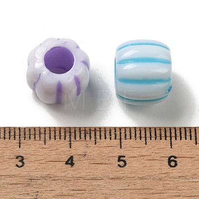 Opaque Acrylic European Beads OACR-E039-13-1