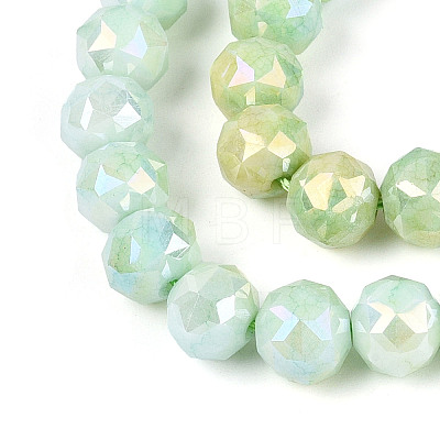 Anti-Tarnish Electroplate Glass Beads Strands GLAA-N010-8mm-13-1