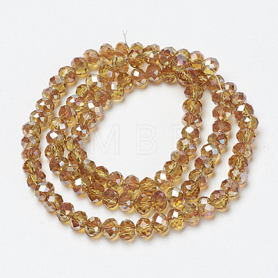 Electroplate Glass Beads Strands EGLA-A034-T1mm-J13-1