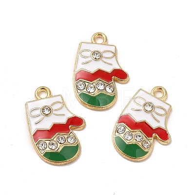 Christmas Alloy Enamel Pendants ENAM-M053-10G-1