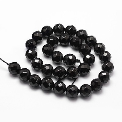 Natural Black Onyx Beads Strands X-G-D840-23-8mm-1