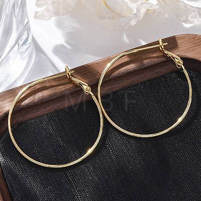 Brass Hoop Earrings EJEW-R014-17B-G-1