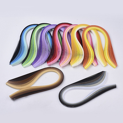 DIY Paper Quilling Strips Sets: Random Color Paper Quilling Strips DIY-S038-002-1