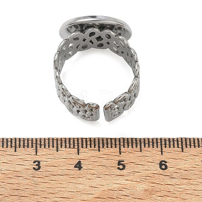 304 Stainless Steel Cuff Ring Components SA-CBA37BC-14E-P-1