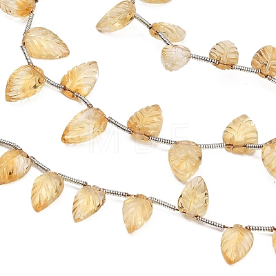 Natural Citrine(Heated) Beads Strands GG-CBA0C95-E08-1